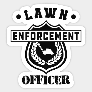 Lawnmower - Lawn enforcement Officer Sticker